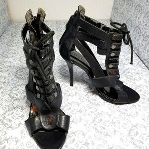 Guess Black lace up heels